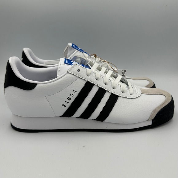 Adidas Samoa OG Classic Sneakers Shoe 3 Stripe White Black Men's 10.5 DS No Box - Picture 5 of 11
